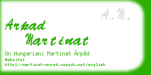 arpad martinat business card